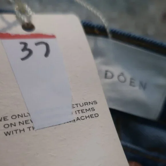 NWT Women Doen (Item- 37) Blue Rousseau Wash High-Rise Button-Fly Nikita Jean 27 - Picture 11 of 13